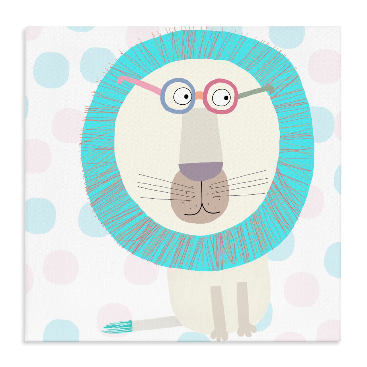 Stupell Industries Electric Blue Lion Canvas, design by Carla Daly